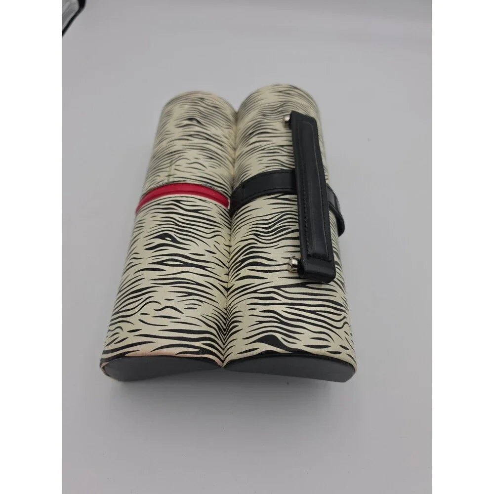 Jewelry Box Mini Zebra Travel Case Organizer Faux Leather Purse Satchel
